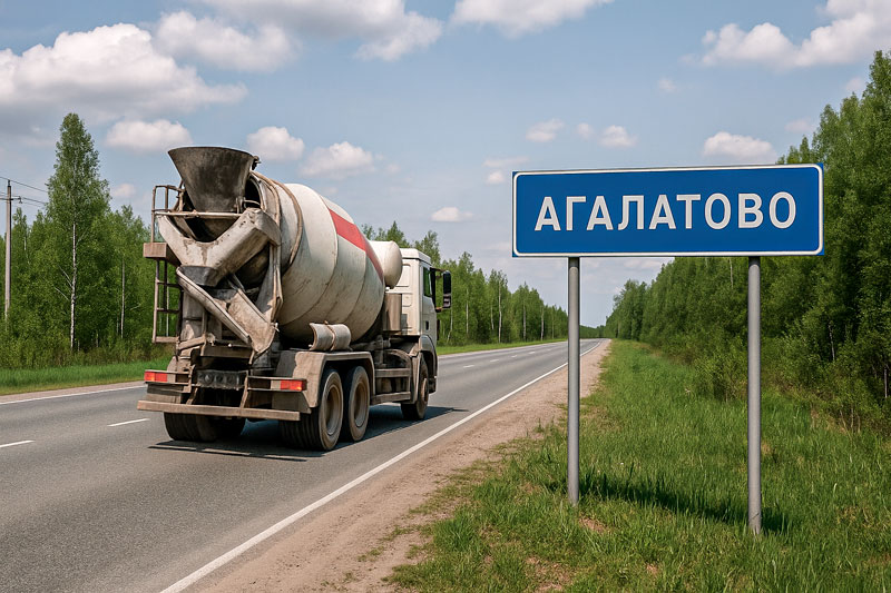 доставка бетона миксером в д. Агалатово