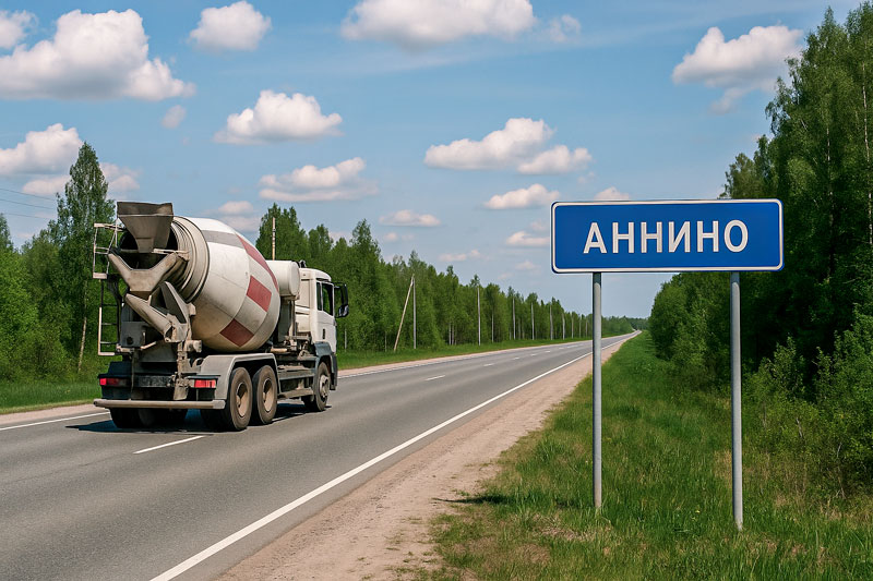 доставка бетона миксером в Аннино