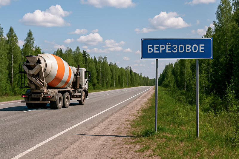 доставка бетона миксером в с. Берёзовое