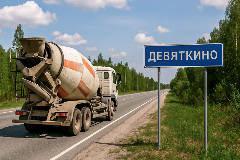 доставка бетона миксером в Девяткино