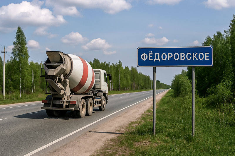 доставка бетона миксером в Фёдоровском
