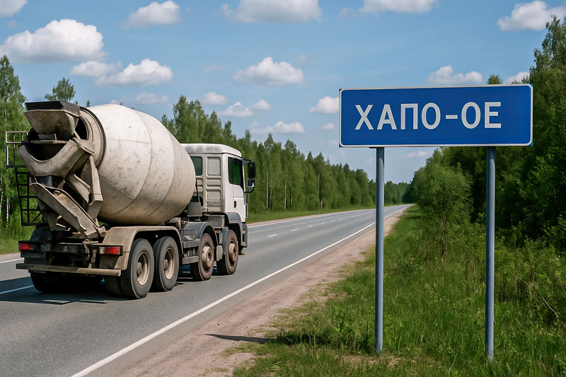 доставка бетона миксером в Хапо-Ое