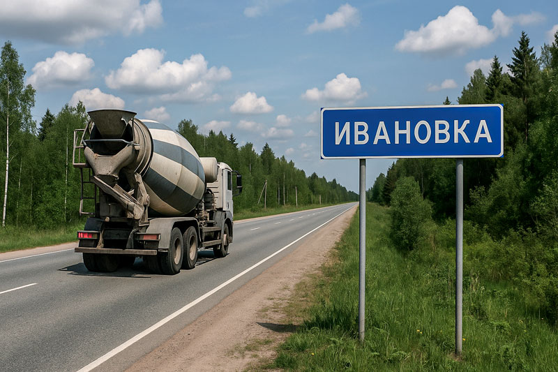 доставка бетона миксером в Ивановке