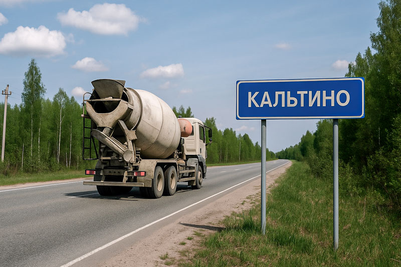 доставка бетона миксером в Кальтино