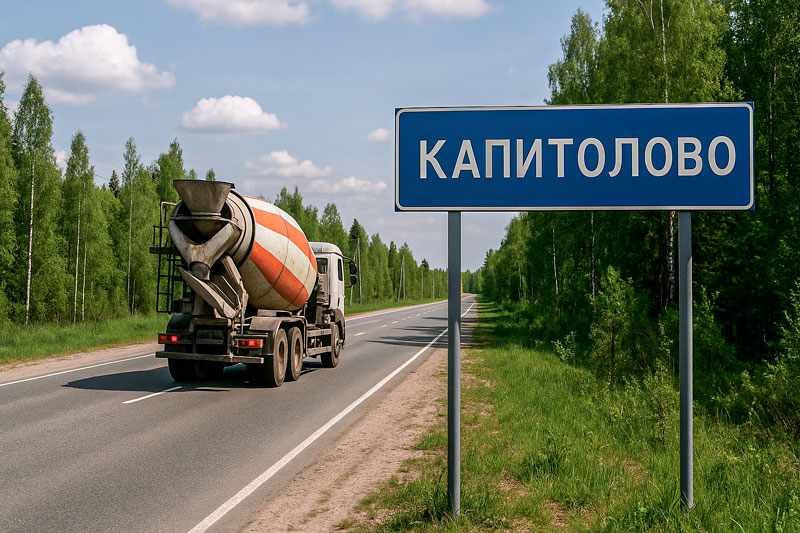 доставка бетона миксером в Капитолово