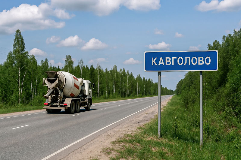 доставка бетона миксером в Кавголово