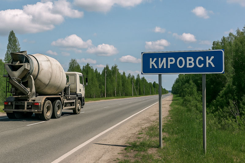 доставка бетона миксером в Кировске
