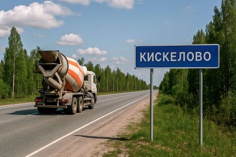 доставка бетона миксером в д. Кискелово