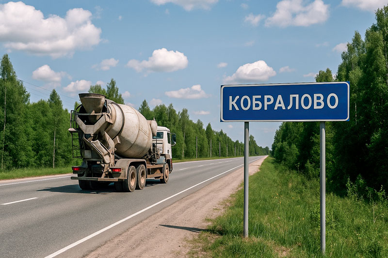 доставка бетона миксером в Кобралово