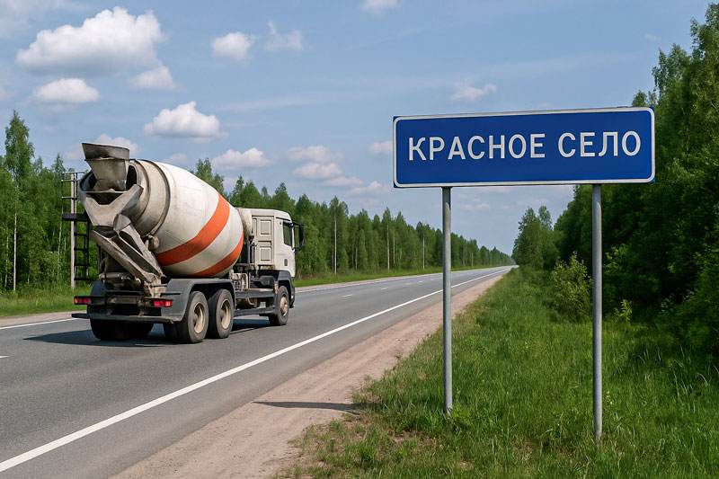 доставка бетона миксером в Красном Селе