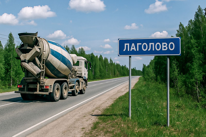 доставка бетона миксером в Лаголово