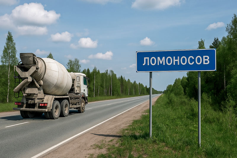 доставка бетона миксером в г. Ломоносов