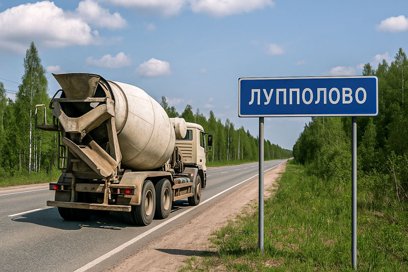 доставка бетона миксером в Лупполово