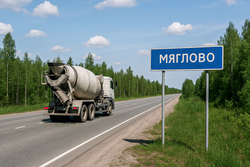 доставка бетона миксером в Мяглово