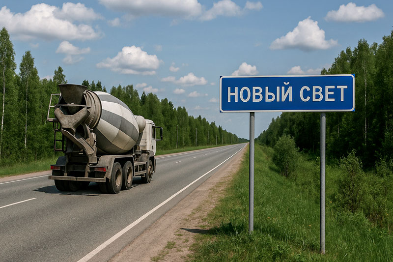 доставка бетона миксером в п. Новый Свет