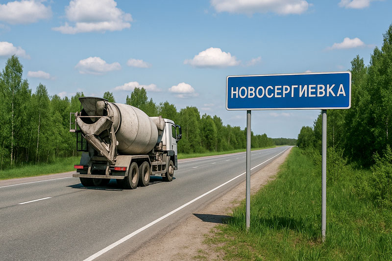 доставка бетона миксером в Новосергиевке
