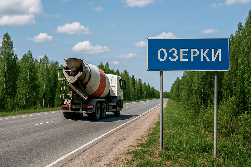 доставка бетона миксером в Озерки