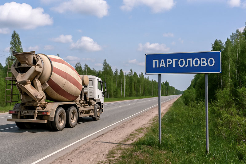 доставка бетона миксером в Парголово