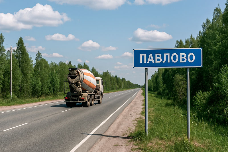 доставка бетона миксером в Павлово