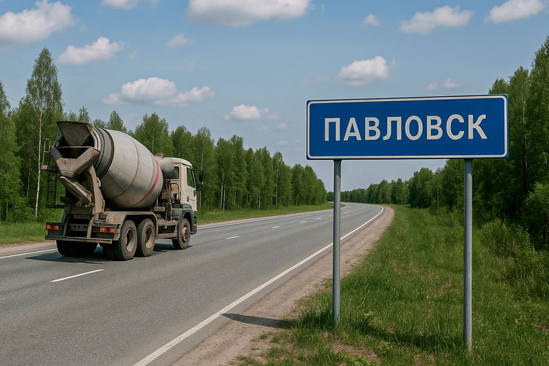 доставка бетона миксером в Павловске