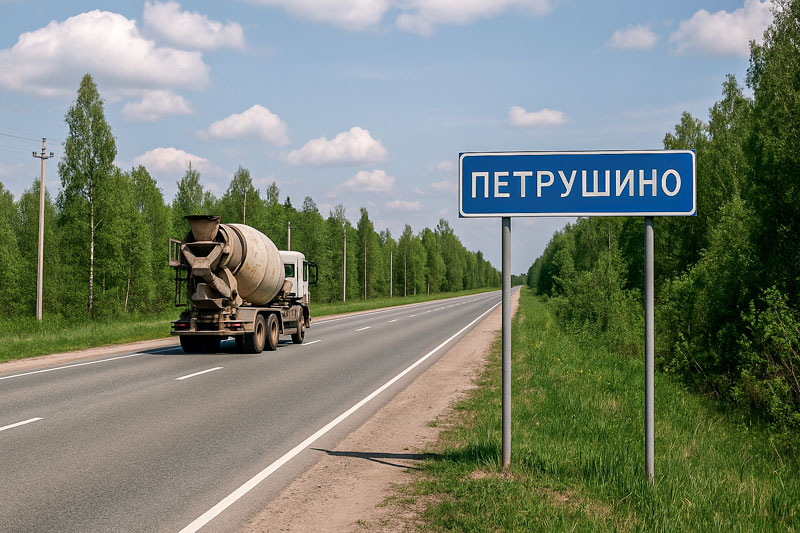 доставка бетона миксером в Петрушино