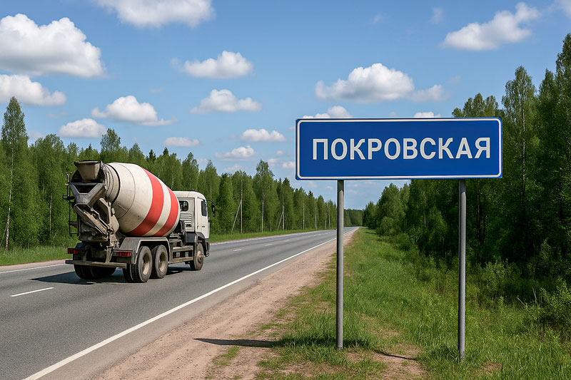 доставка бетона миксером в Покровской