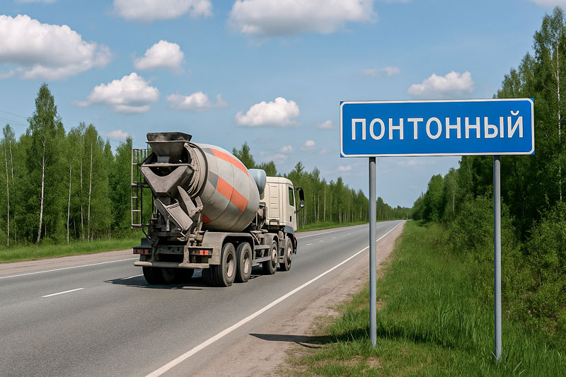 доставка бетона миксером в Понтонном