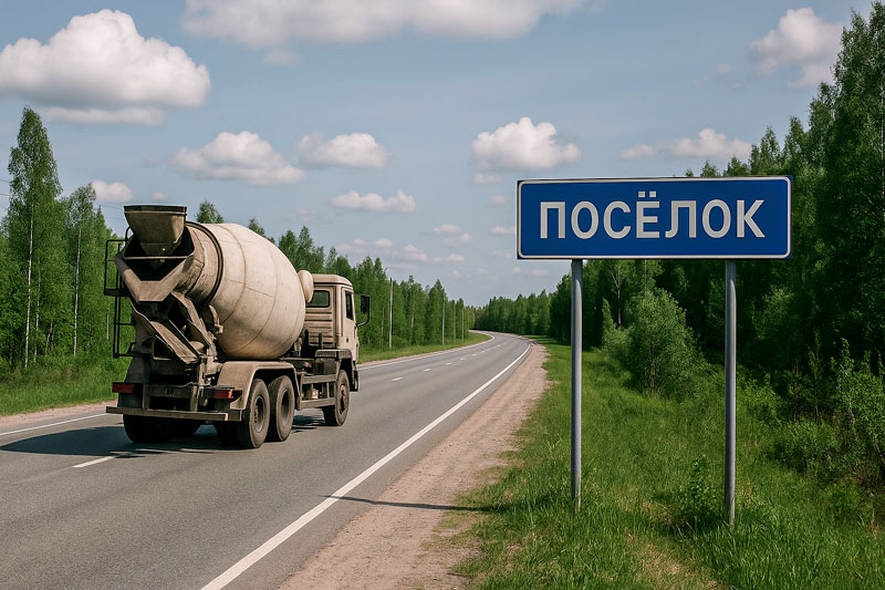 доставка бетона миксером в Посёлке