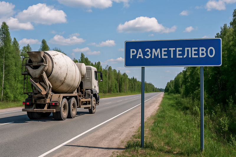 доставка бетона миксером в Разметелево