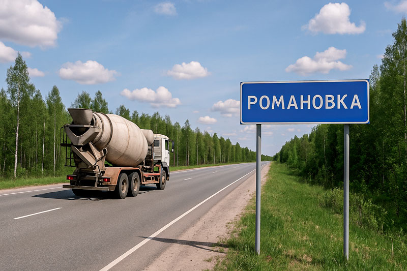 доставка бетона миксером в Романовке