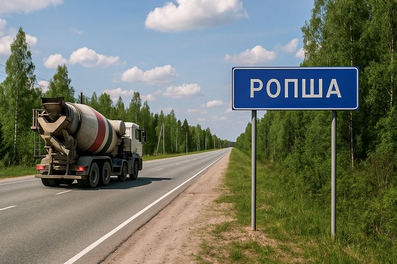 доставка бетона миксером в Ропше