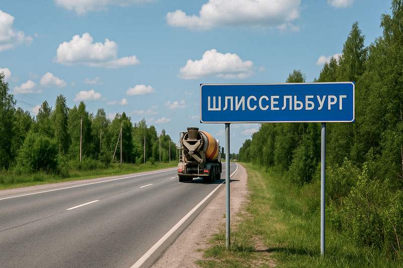 доставка бетона миксером в Шлиссельбурге