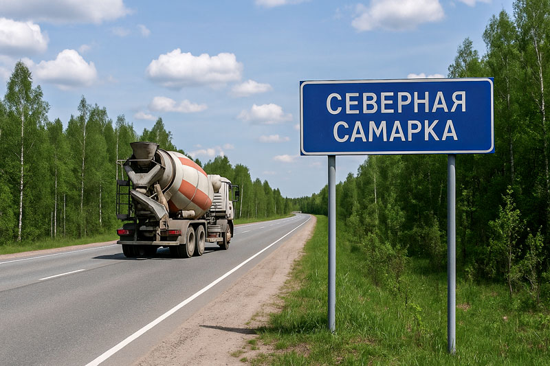 доставка бетона миксером в Северной Самарке