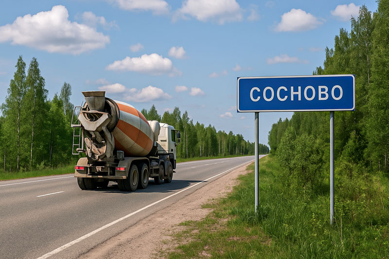 доставка бетона миксером в Сосново