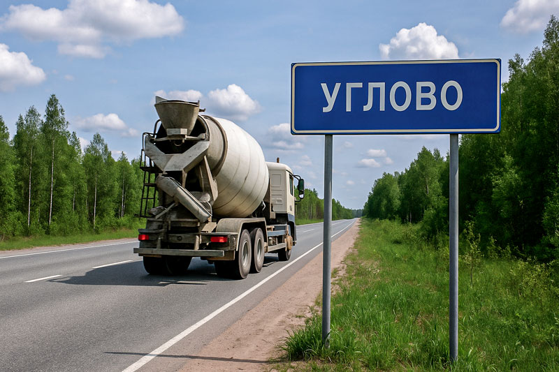 доставка бетона миксером в Углово