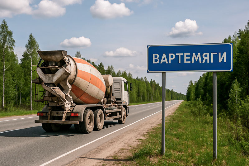 доставка бетона миксером в Вартемяги
