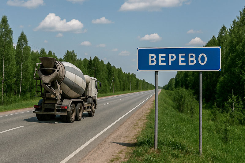 доставка бетона миксером в Верево