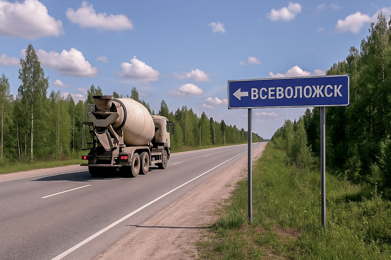 доставка бетона миксером во Всеволожске