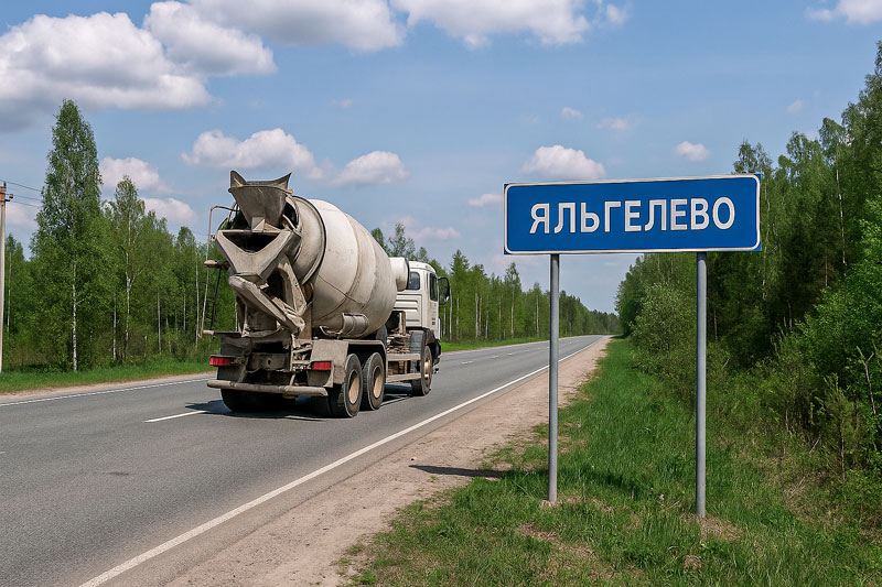 доставка бетона миксером в Яльгелево