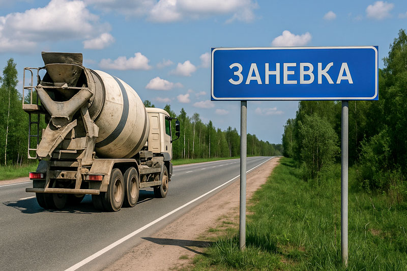 доставка бетона миксером в Заневке
