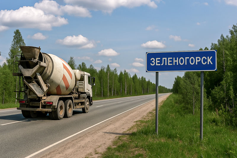 доставка бетона миксером в Зеленогорске